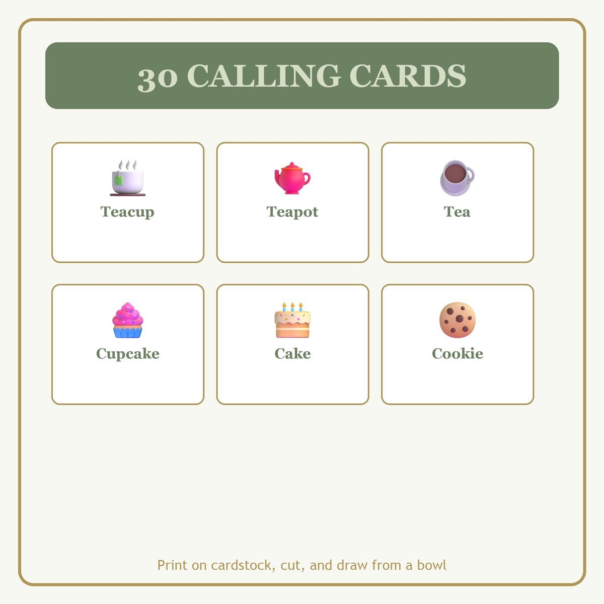 Christian Tea Party Bingo, 60 Printable Bingo Cards, Tea Party Bingo, Womens Ministry, Christian Tea Party Game, Instant Download — image 7