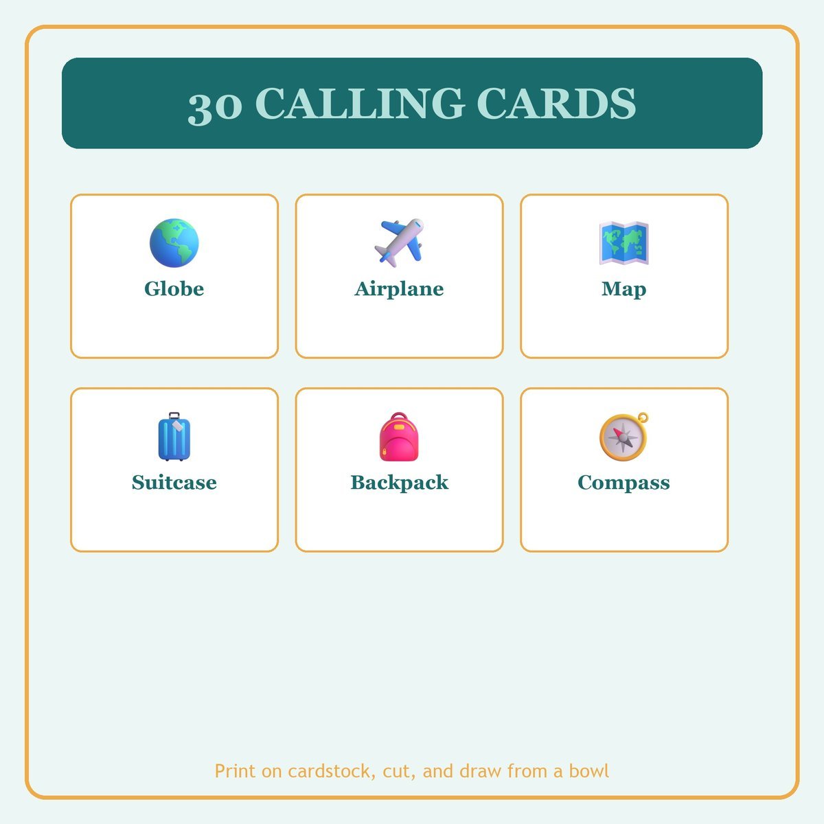 Mission Trip Bingo, 60 Printable Bingo Cards, Christian Mission Trip Game, Sunday School & Church Activity, Instant Download — image 7