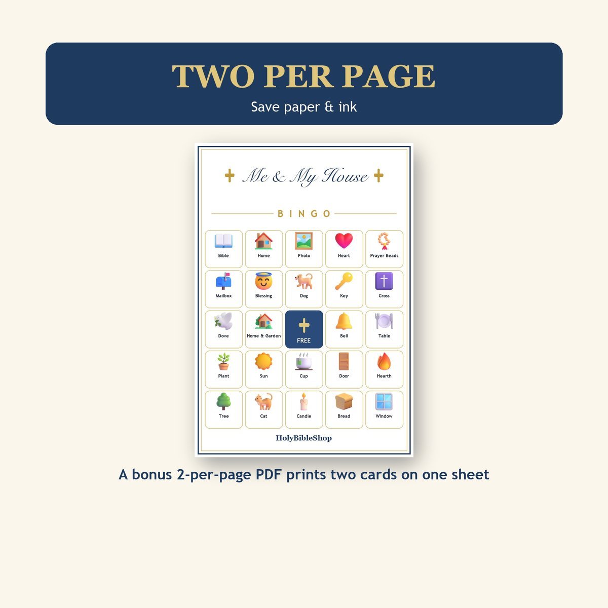 As For Me and My House Bingo, 60 Printable Bingo Cards, Christian Me House Game, Sunday School & Church Activity, Instant Download — image 6