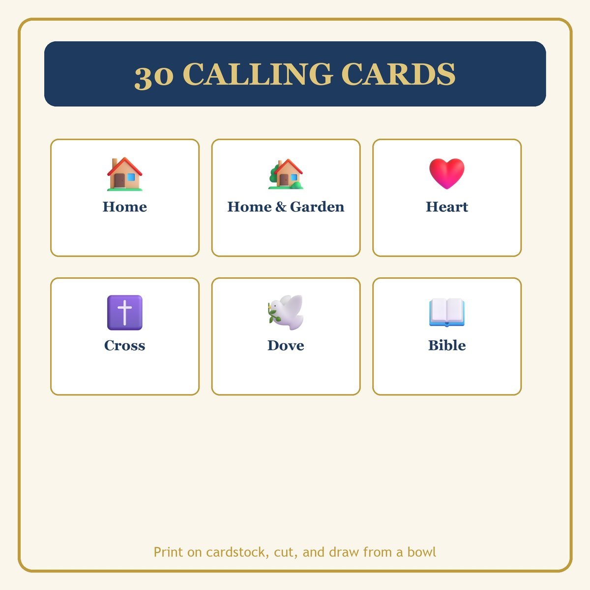 As For Me and My House Bingo, 60 Printable Bingo Cards, Christian Me House Game, Sunday School & Church Activity, Instant Download — image 7