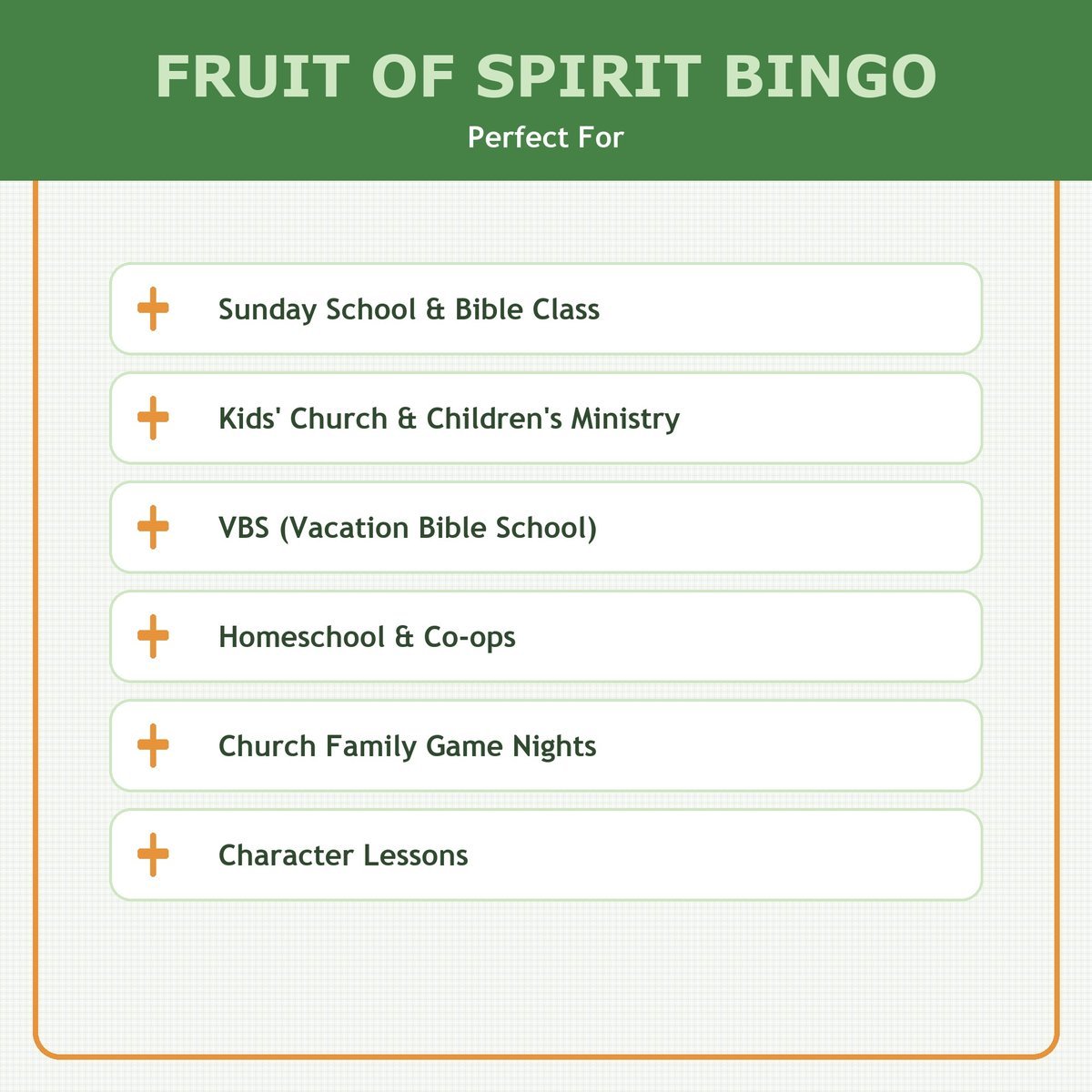 Fruit of the Spirit Bingo, 60 Printable Christian Cards, Bible Character Game, Sunday School Activity, Kids Bible Game, Galatians 5 — image 5