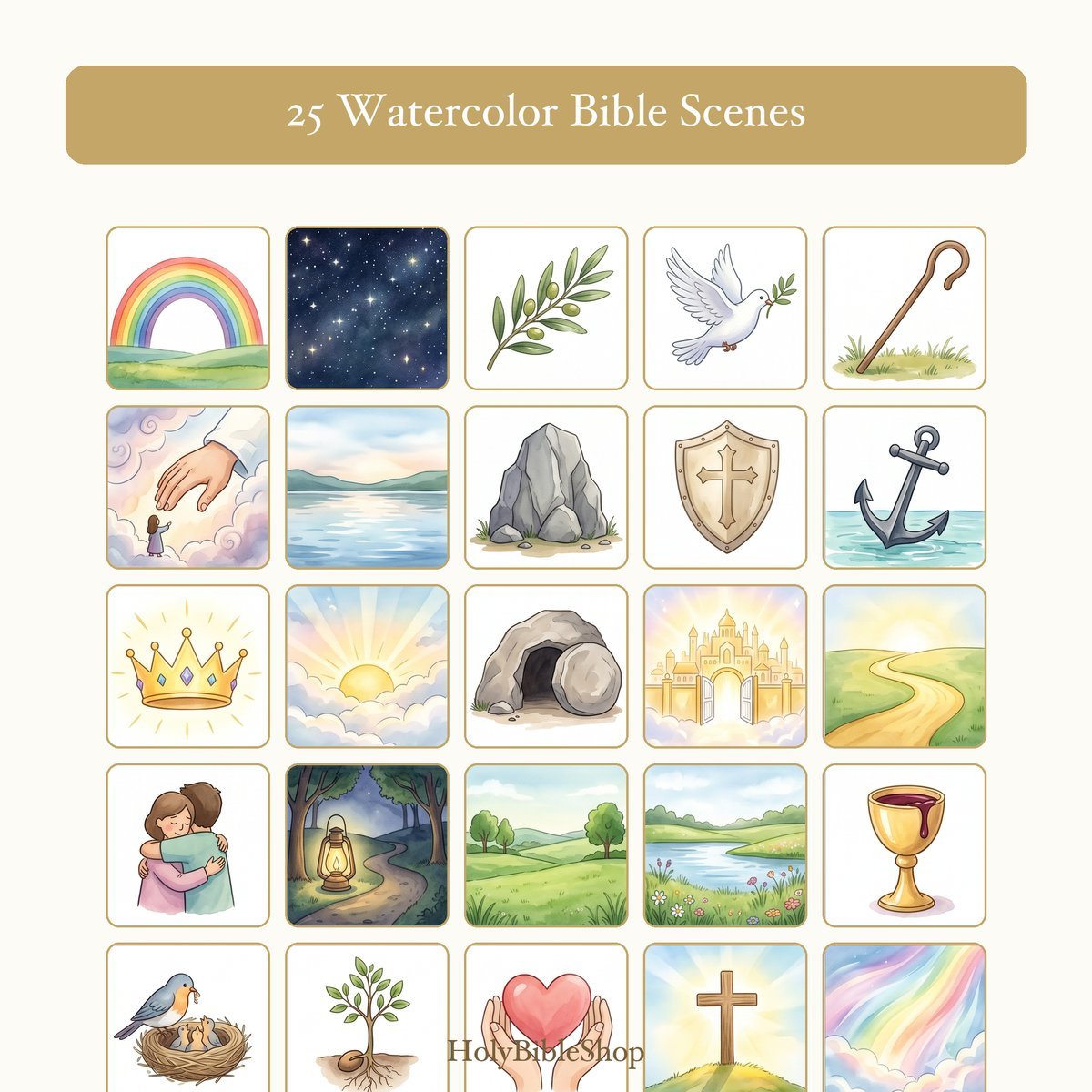 God's Promises Bingo, 60 Printable Christian Cards, Bible Promise Game, Scripture Memory, Sunday School, Ladies Bible Study — image 3