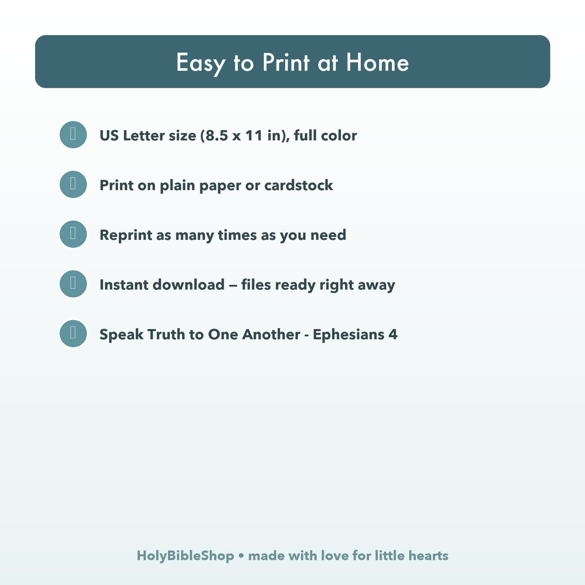 Honesty & Truth Bingo | Printable Bible Bingo Game for Kids | 60 Cards Sunday School VBS Christian Watercolor PDF — image 8