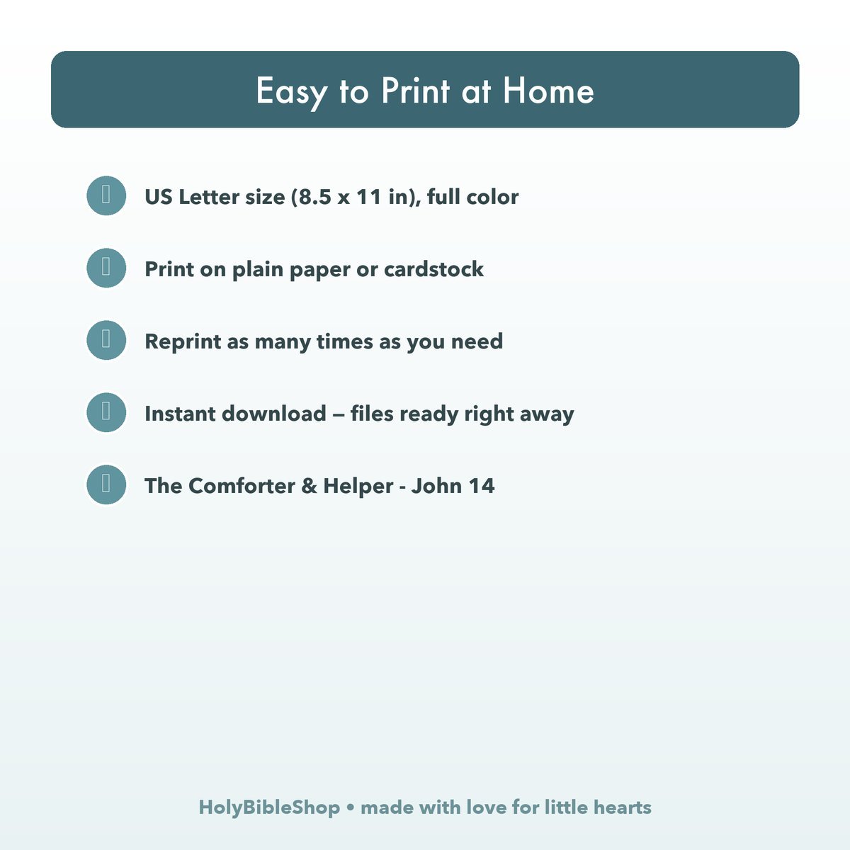 The Holy Spirit Bingo | Printable Bible Bingo Game for Kids | 60 Cards Sunday School VBS Christian Watercolor PDF — image 8