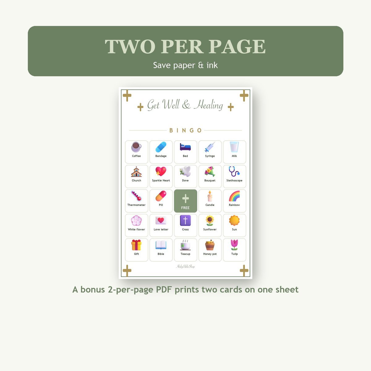 Get Well and Healing Prayers Bingo, 60 Printable Bingo Cards, Christian Get Well Healing Game, Sunday School & Church Activity — image 6