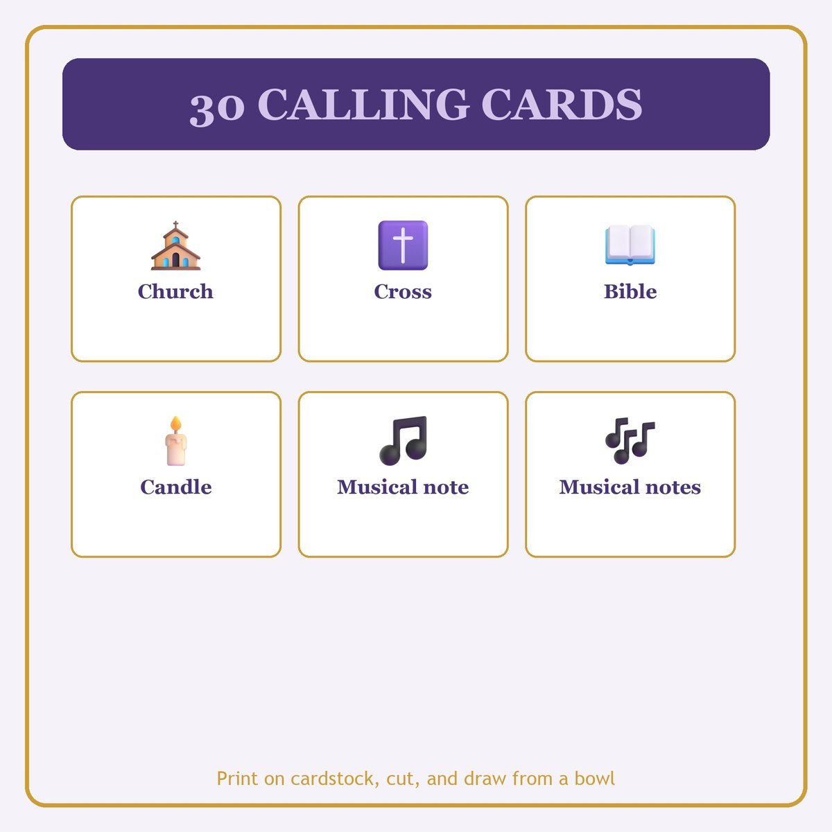 Sunday Service Bingo, 60 Printable Bingo Cards, Christian Sunday Service Game, Sunday School & Church Activity, Instant Download — image 7