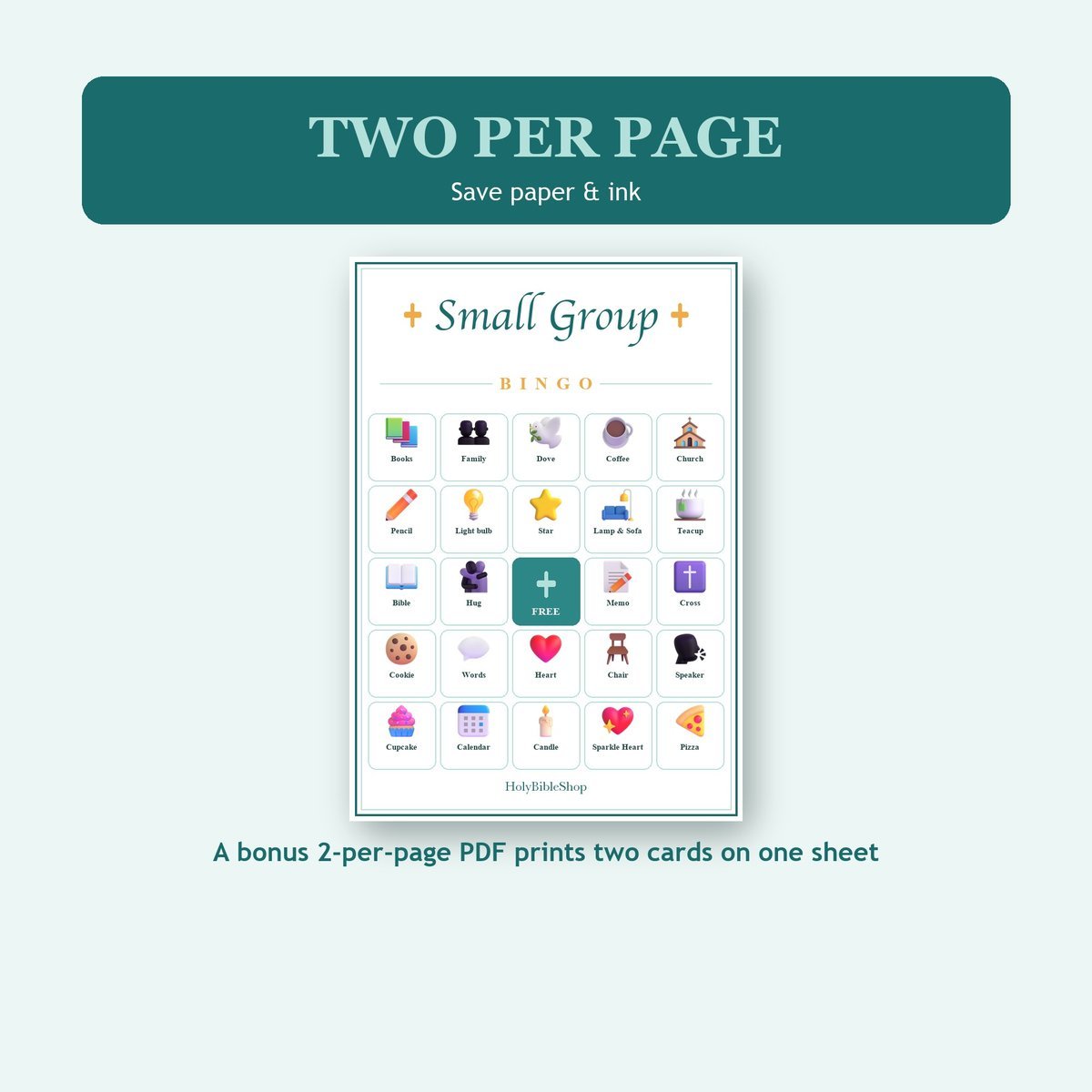 Small Group Bingo, 60 Printable Bingo Cards, Christian Small Group Game, Sunday School & Church Activity, Instant Download — image 6