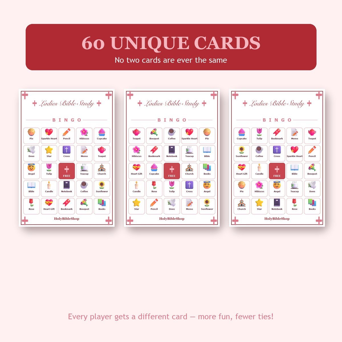 Women of the Bible Bingo, 60 Printable Christian Cards, Women's Ministry Game, Ladies Bible Study, Sunday School, Bible Activity — image 4