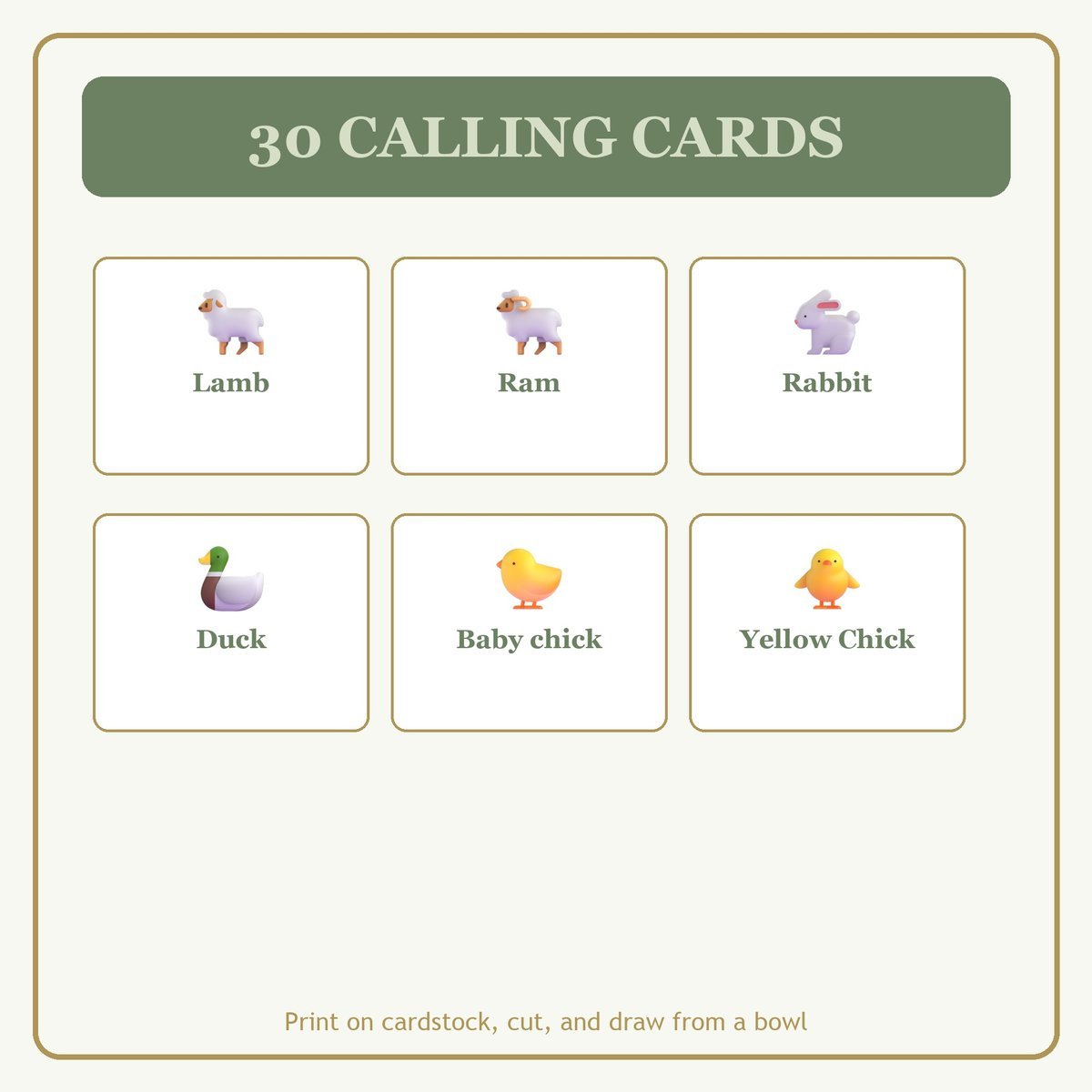 Little Lambs Preschool Bingo, 60 Printable Bingo Cards, Christian Lambs Preschool Game, Sunday School & Church Activity, Instant Download — image 7