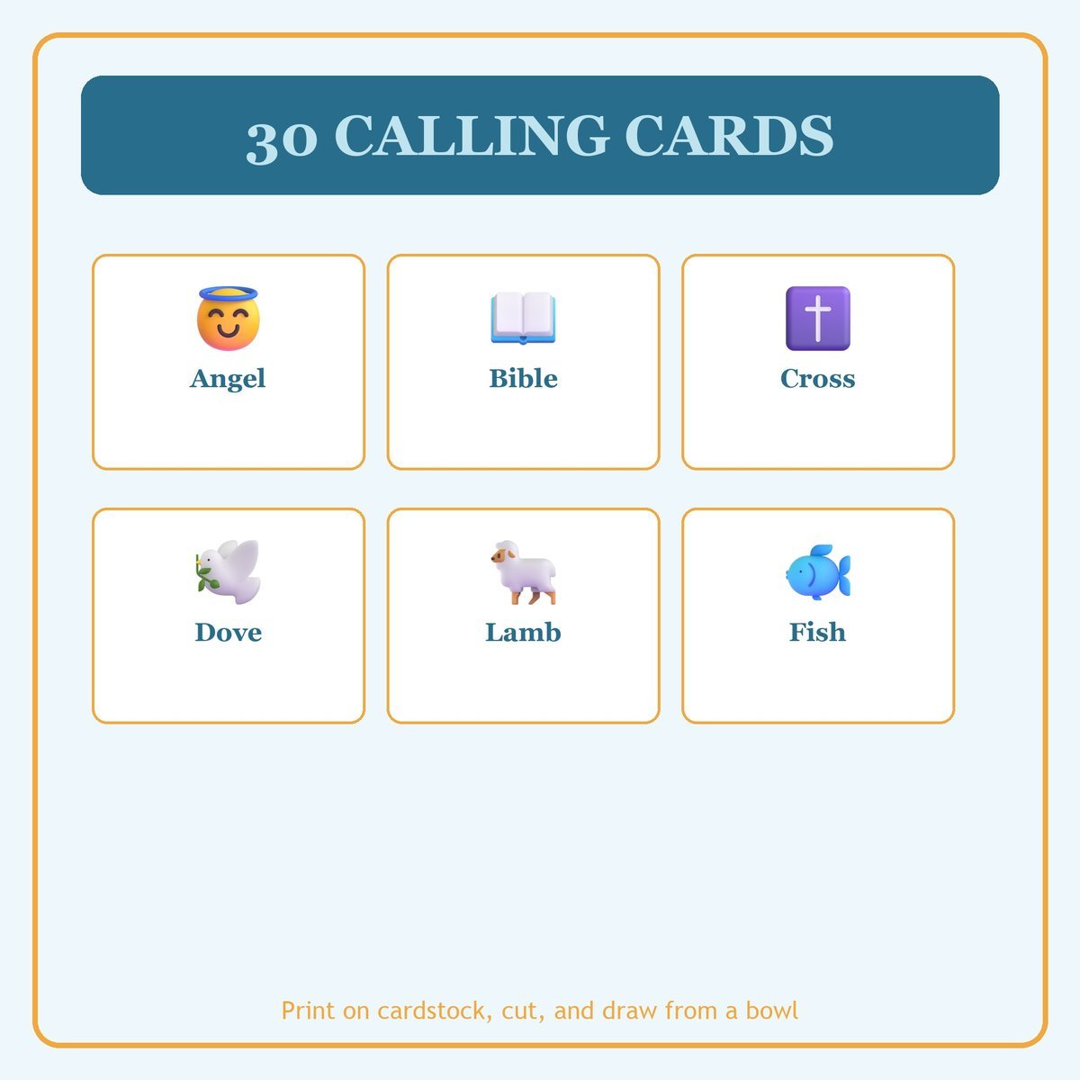Christian ABC Bingo, 60 Printable Bingo Cards, Christian ABC Game, Sunday School & Church Activity, Instant Download — image 7