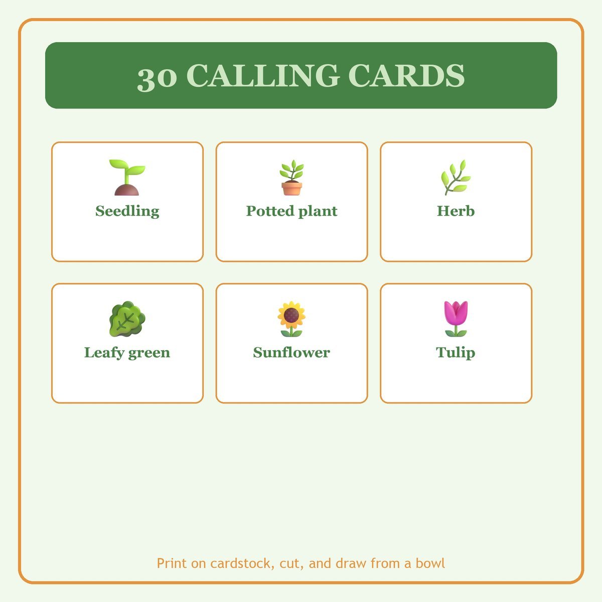 Christian Gardening Bingo, 60 Printable Bingo Cards, Christian Gardening Game, Sunday School & Church Activity, Instant Download — image 7