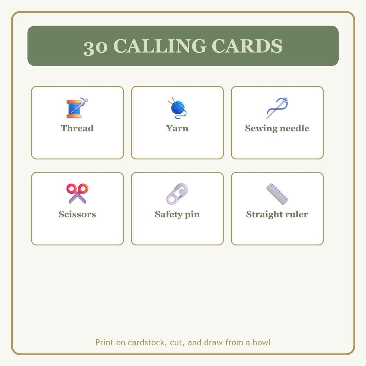 Quilting and Crafts for the Kingdom Bingo, 60 Printable Bingo Cards, Christian Quilting Crafts Kingdom Game, Sunday School & Church Activity — image 7