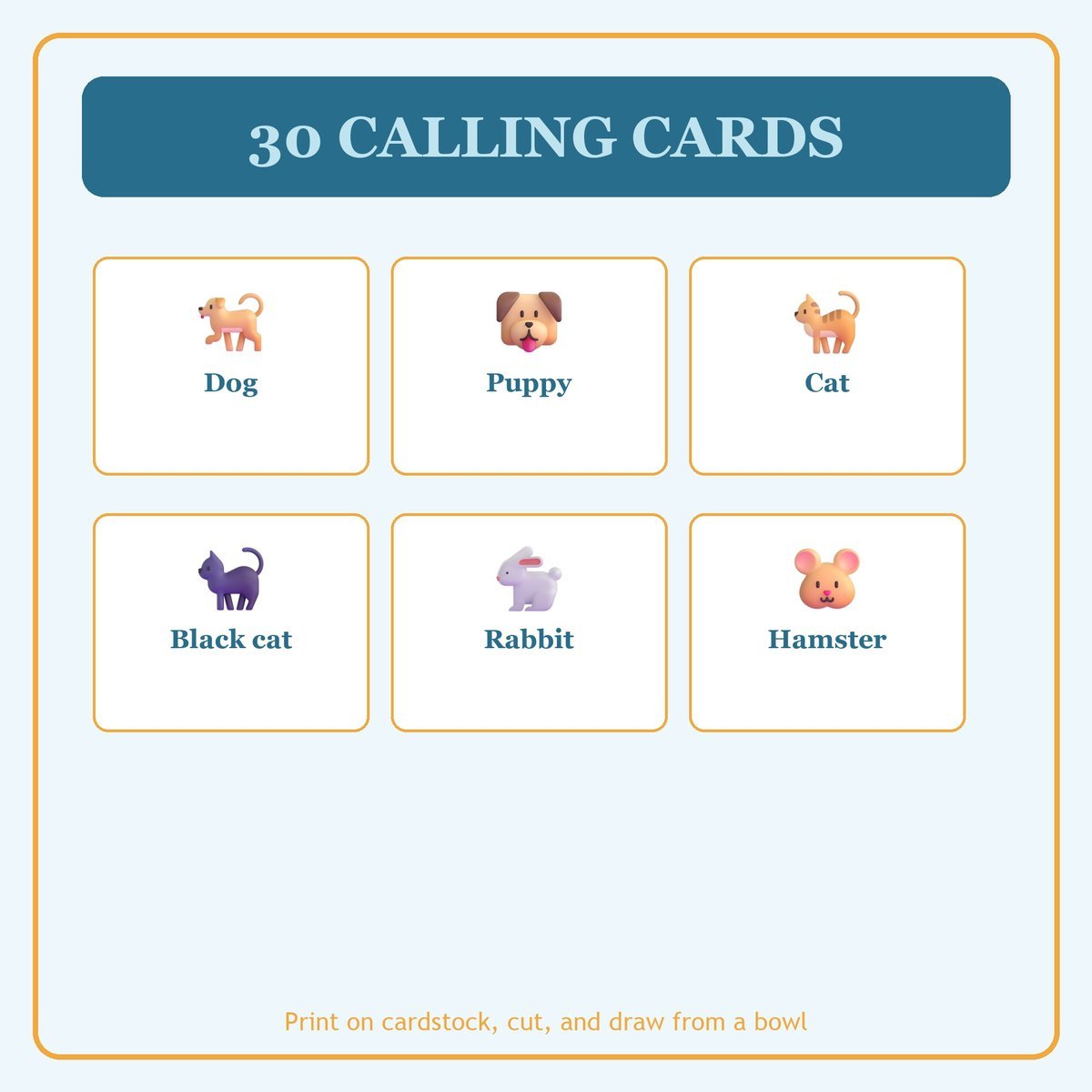 Pets and Gods Creatures Bingo, 60 Printable Bingo Cards, Christian Pets Creatures Game, Sunday School & Church Activity, Instant Download — image 7