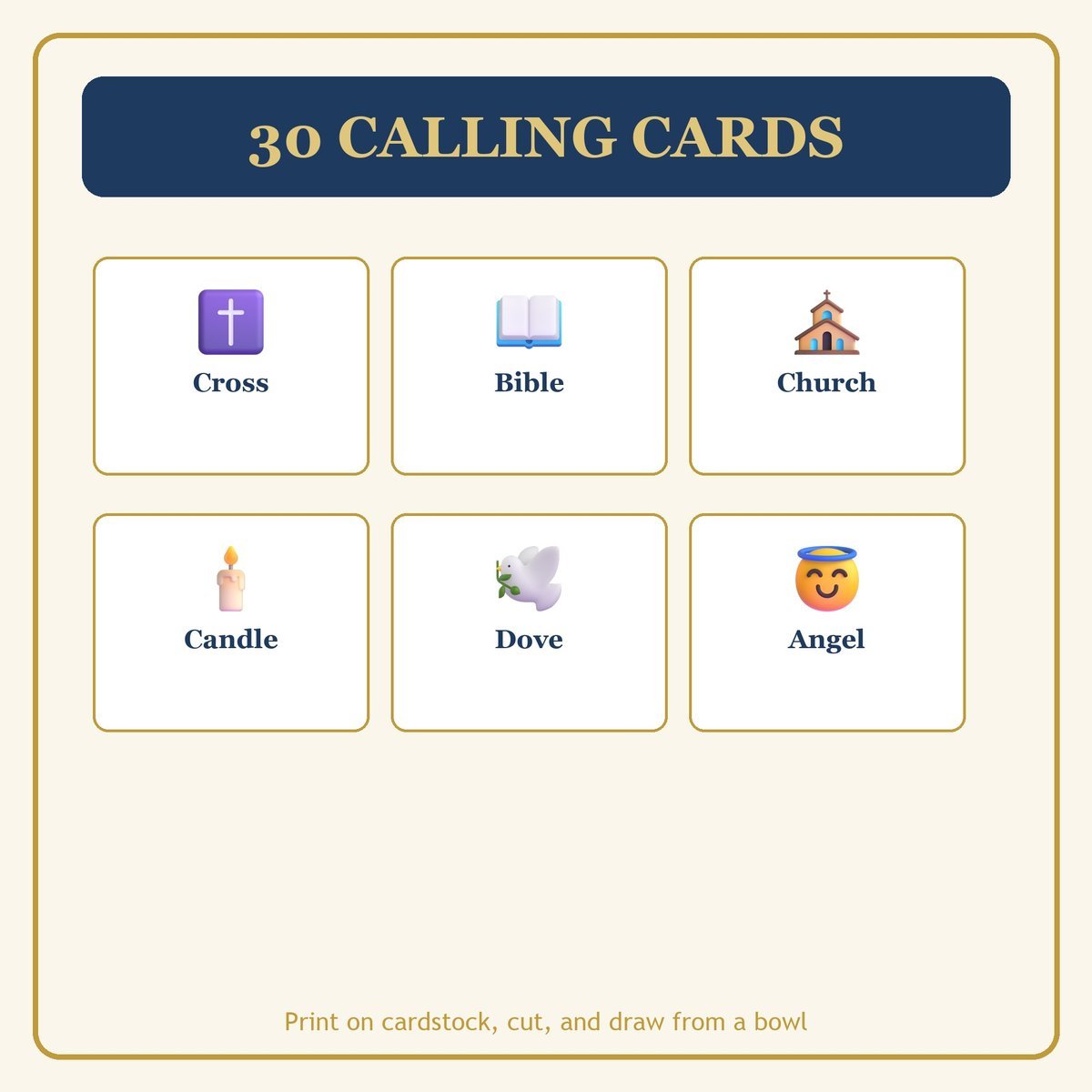 National Day of Prayer Bingo, 60 Printable Bingo Cards, Christian National Day Prayer Game, Sunday School & Church Activity — image 7