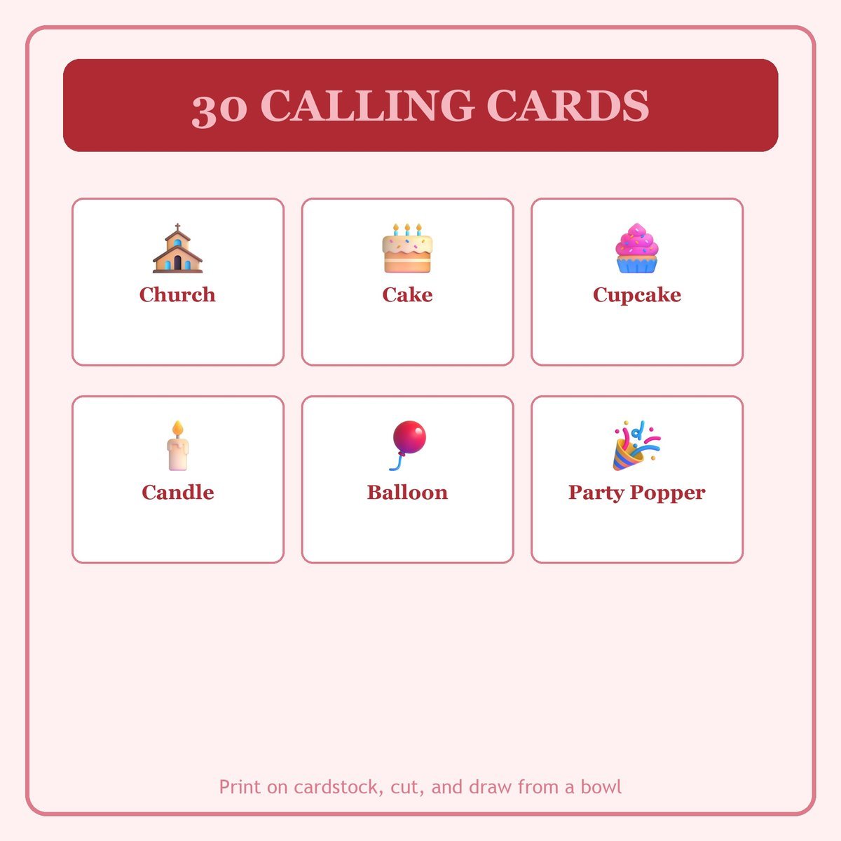 Church Anniversary Bingo, 60 Printable Bingo Cards, Christian Church Anniversary Game, Sunday School & Church Activity, Instant Download — image 7