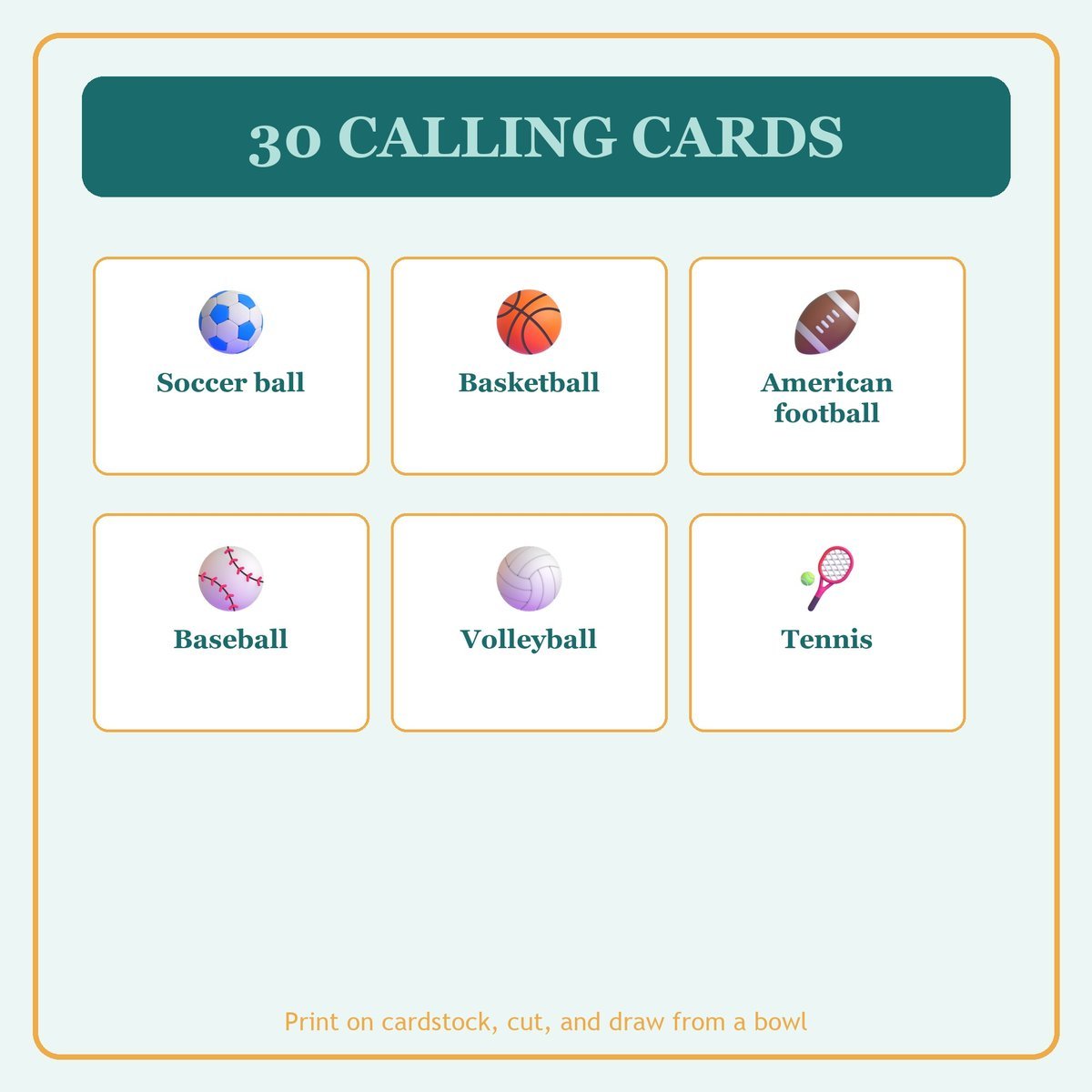 Christian Coaches and Athletes Bingo, 60 Printable Bingo Cards, Christian Coaches Athletes Game, Sunday School & Church Activity — image 7