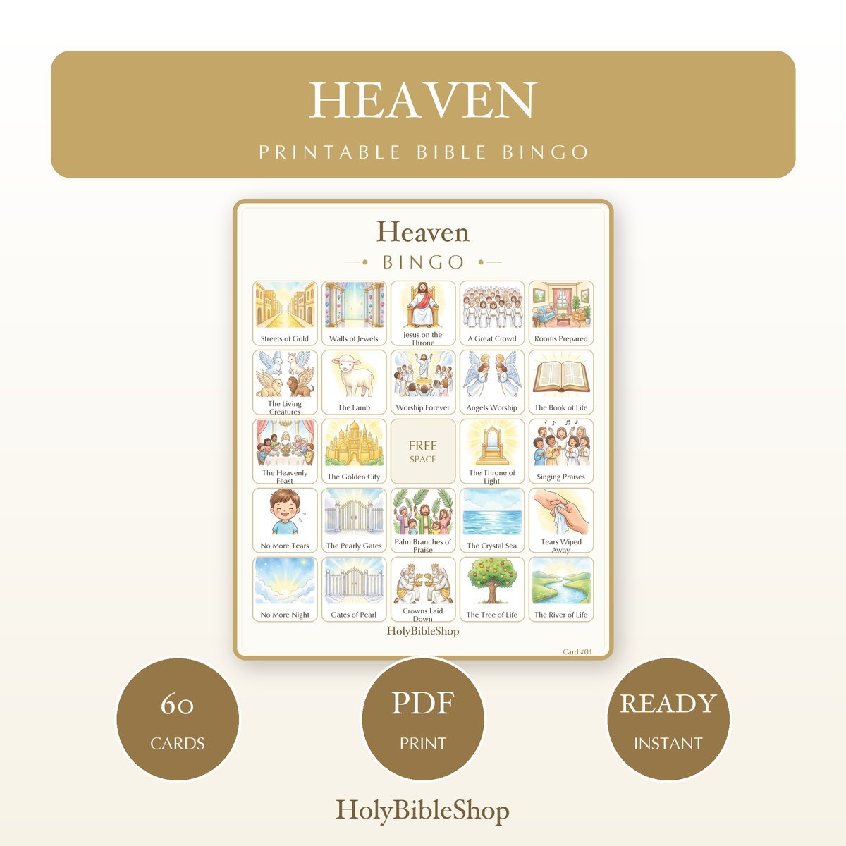 Christmas Nativity Bible Bingo Bundle | 8 Printable Games, 60 Cards Each | Advent Sunday School Christian Kids Activity PDF — image 4