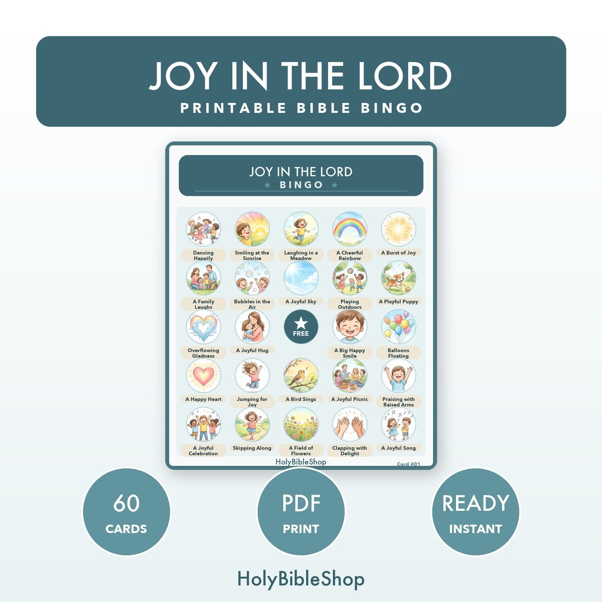 Fruit of the Spirit Bible Bingo Bundle | 13 Printable Games, 60 Cards Each | Sunday School VBS Christian Activity for Kids & Adults — image 3