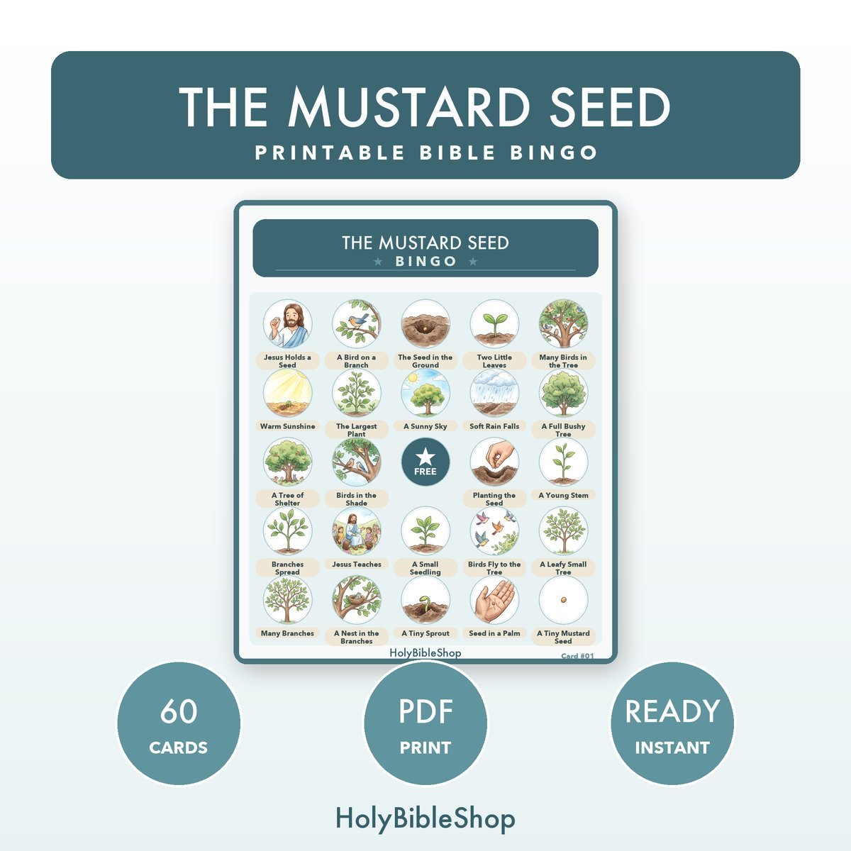Parables of Jesus Bible Bingo Bundle | 17 Printable Games, 60 Cards Each | Sunday School VBS Youth Group Church Christian Activity PDF — image 4