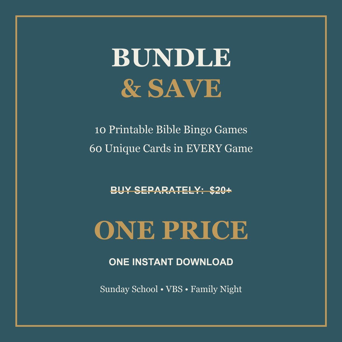 Prophets of the Bible Bingo Bundle | 10 Printable Games, 60 Cards Each | Elijah Jonah Sunday School Christian Kids Activity PDF — image 6