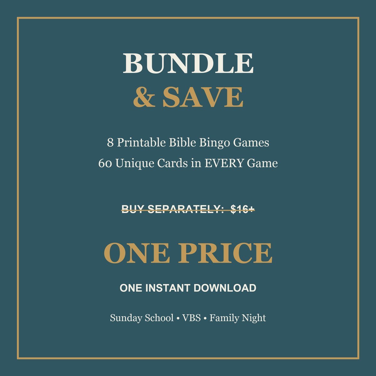 Psalms Prayers & Praise Bible Bingo Bundle | 8 Printable Games, 60 Cards Each | Sunday School Christian Kids Activity PDF — image 6