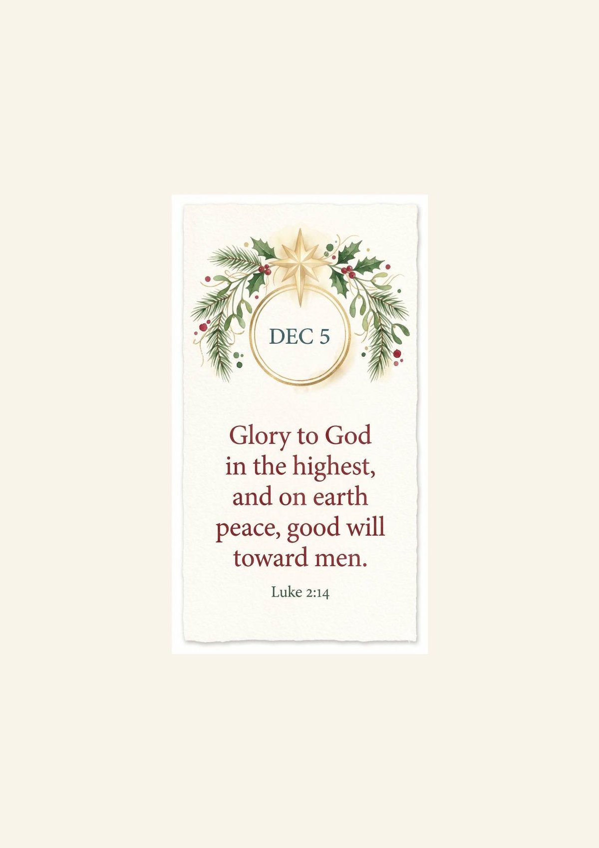 Advent Scripture Cards, KJV Christmas Countdown, Watercolor Bible Verses (Instant Download) — image 7