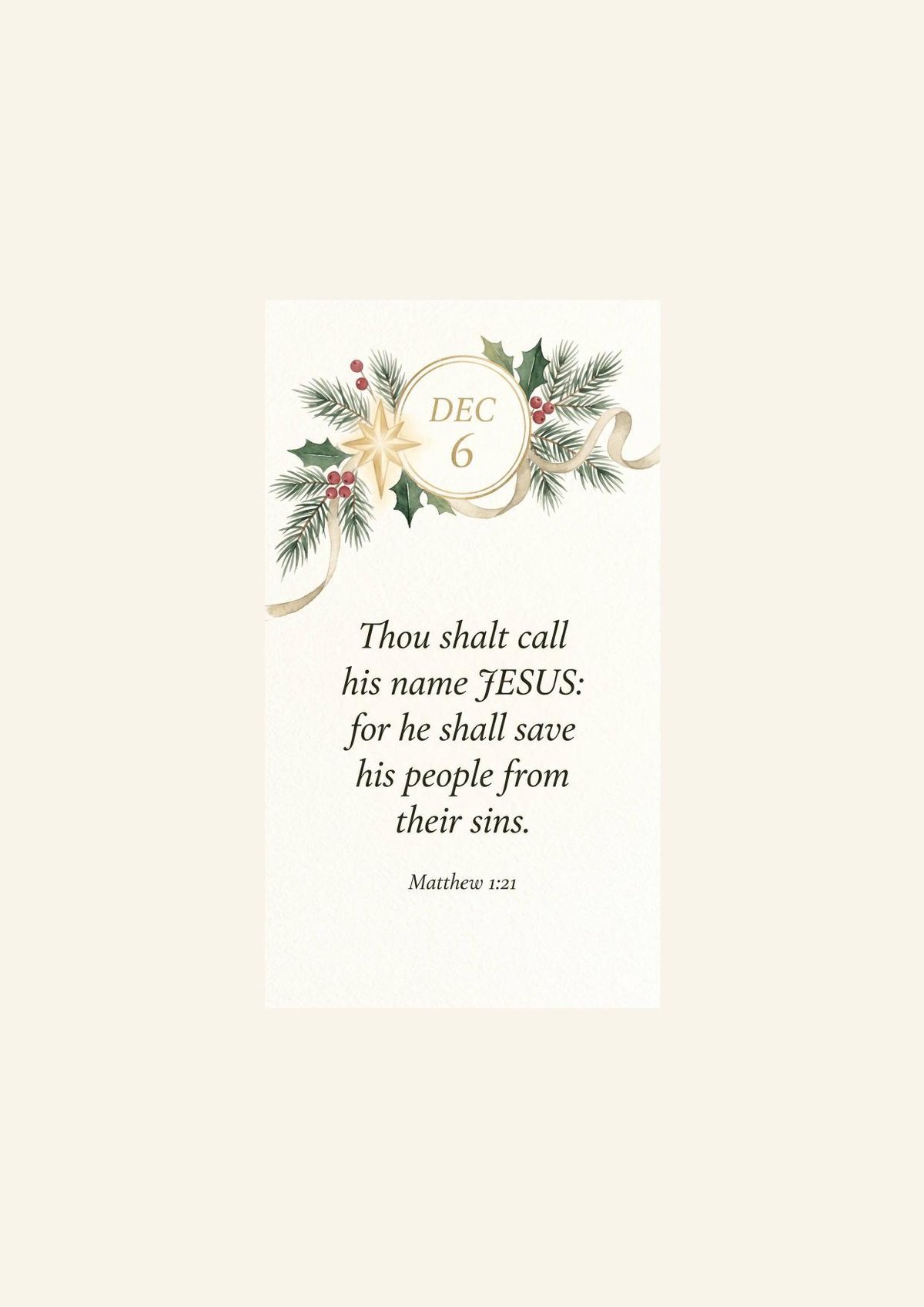 Advent Scripture Cards, KJV Christmas Countdown, Watercolor Bible Verses (Instant Download) — image 8