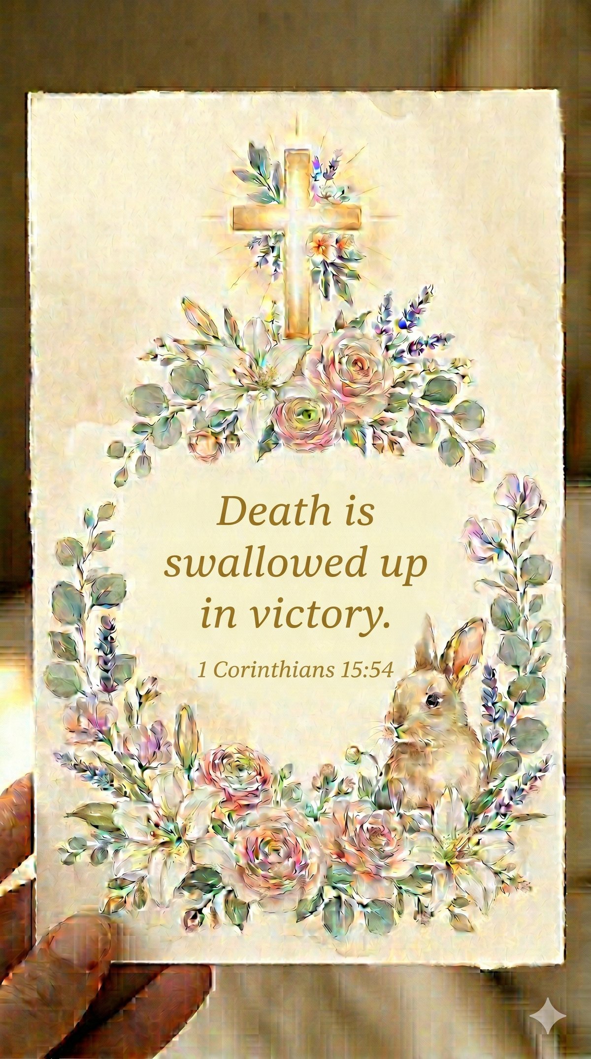 Christian Easter Cards, Vintage Floral Bible Verse, 20 PNG (Digital Download) — image 5