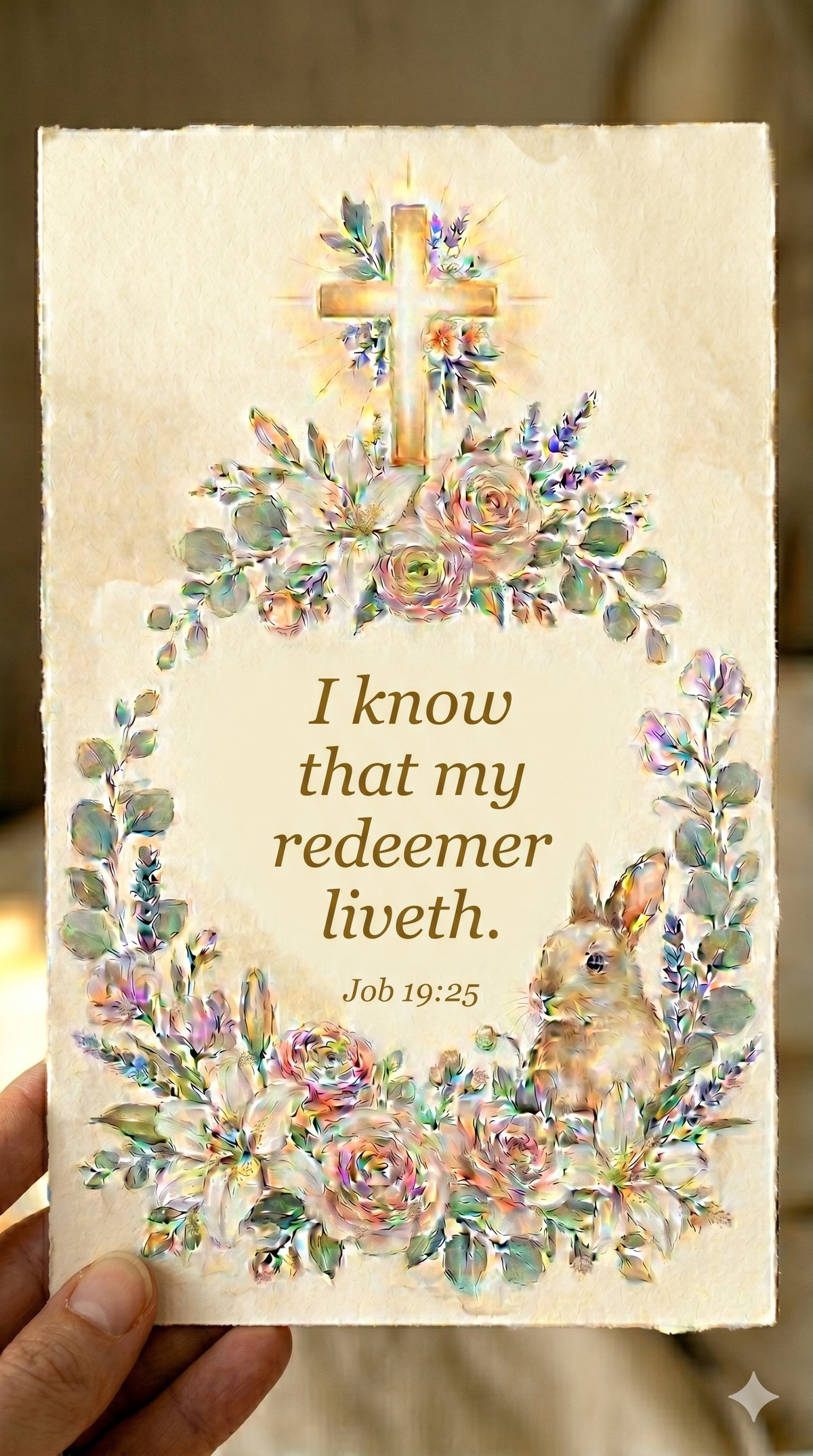 Christian Easter Cards, Vintage Floral Bible Verse, 20 PNG (Digital Download) — image 8