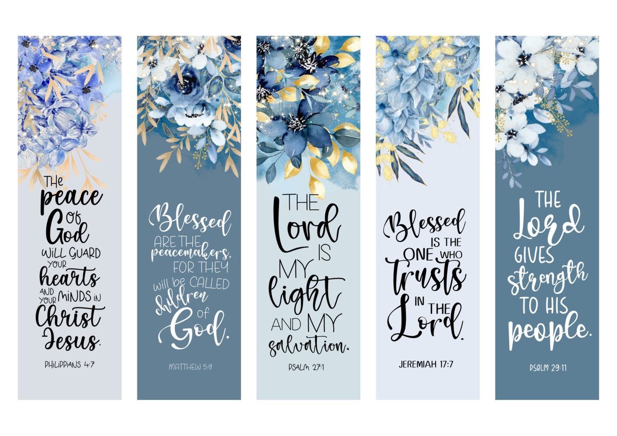 Floral Bible Verse Bookmarks | Christian Scripture Art (Digital Download) — image 6