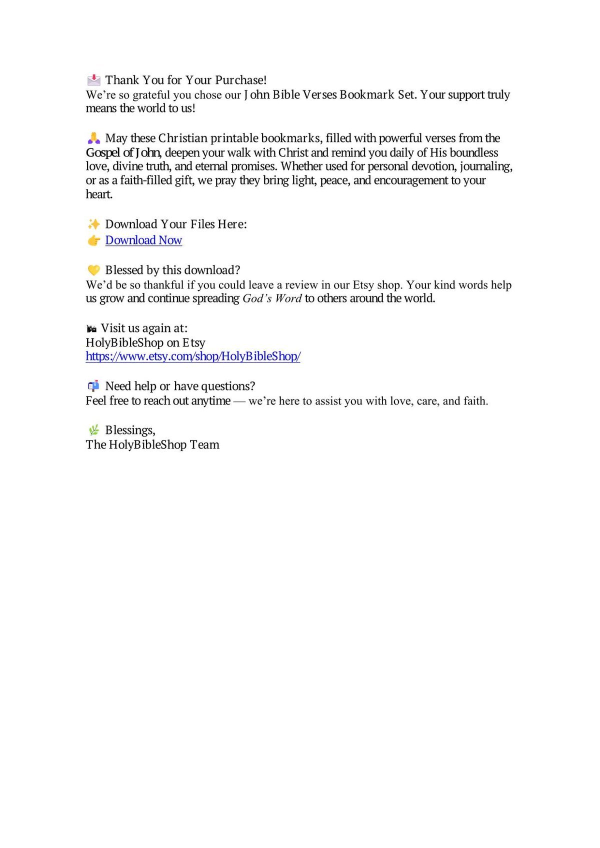 John Bible Verses Bookmark Set, Christian Scripture Cards (PDF, JPG)