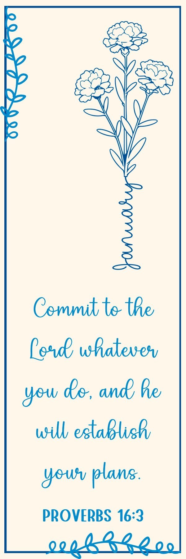 Monthly Bible Verse Bookmarks, Scripture Gift (PDF, JPG)