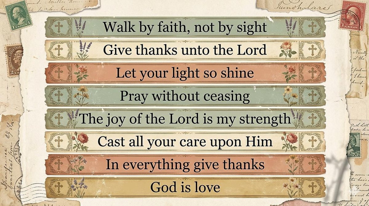 Vintage Christian Ephemera Kit | KJV Scripture Cards, Tags, Pockets (Digital Download) — image 4