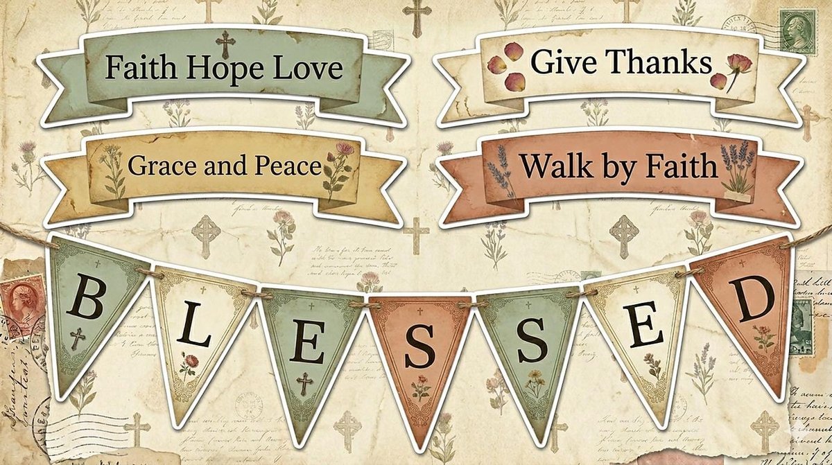 Vintage Christian Ephemera Kit | KJV Scripture Cards, Tags, Pockets (Digital Download) — image 8