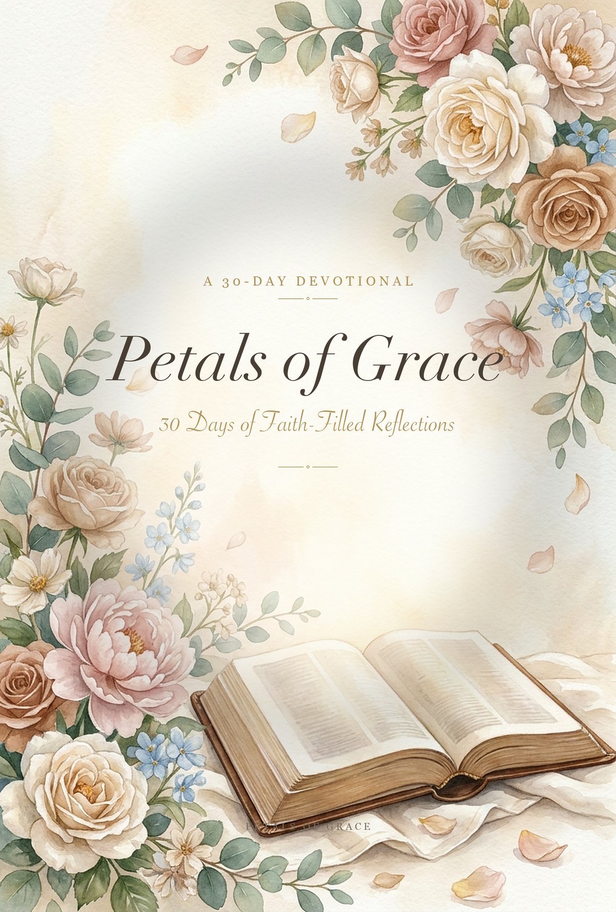 Petals of Grace Printable Devotional, 30 Day Christian Devotional PDF, Floral Bible Verse Reflections, Prayer Journal, Instant Download — image 2