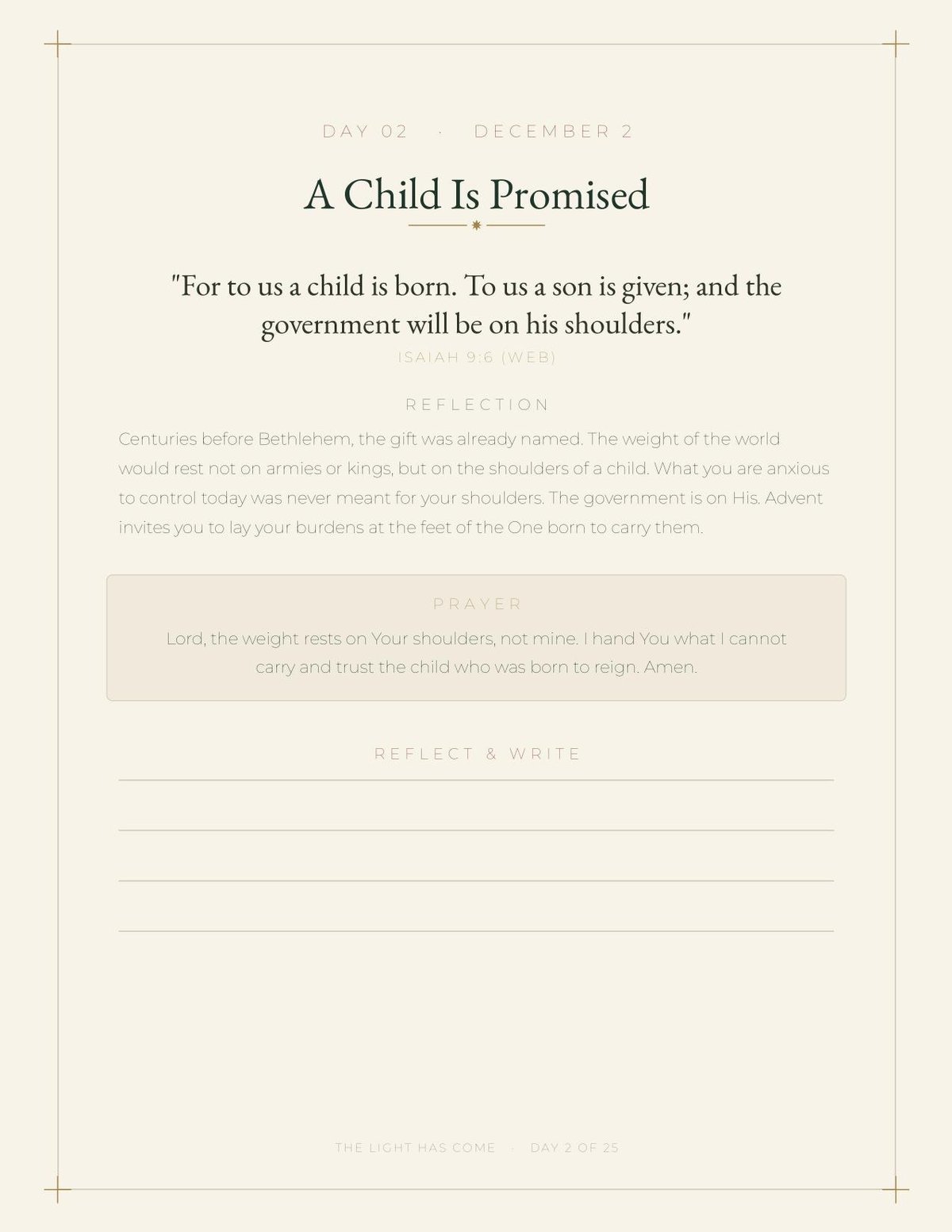 Advent Devotional Journal, 25-Day Christmas Countdown, Bible Verse Readings (PDF Download) — image 4