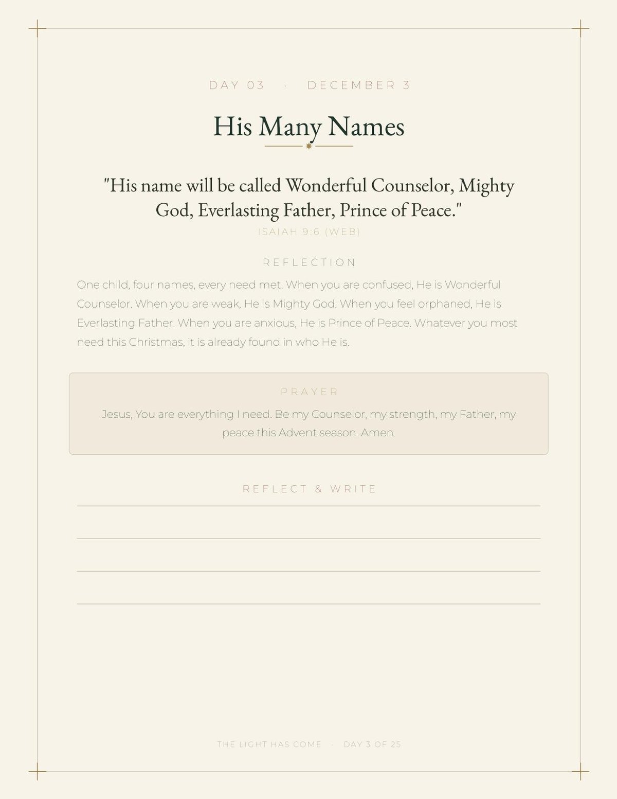 Advent Devotional Journal, 25-Day Christmas Countdown, Bible Verse Readings (PDF Download) — image 5