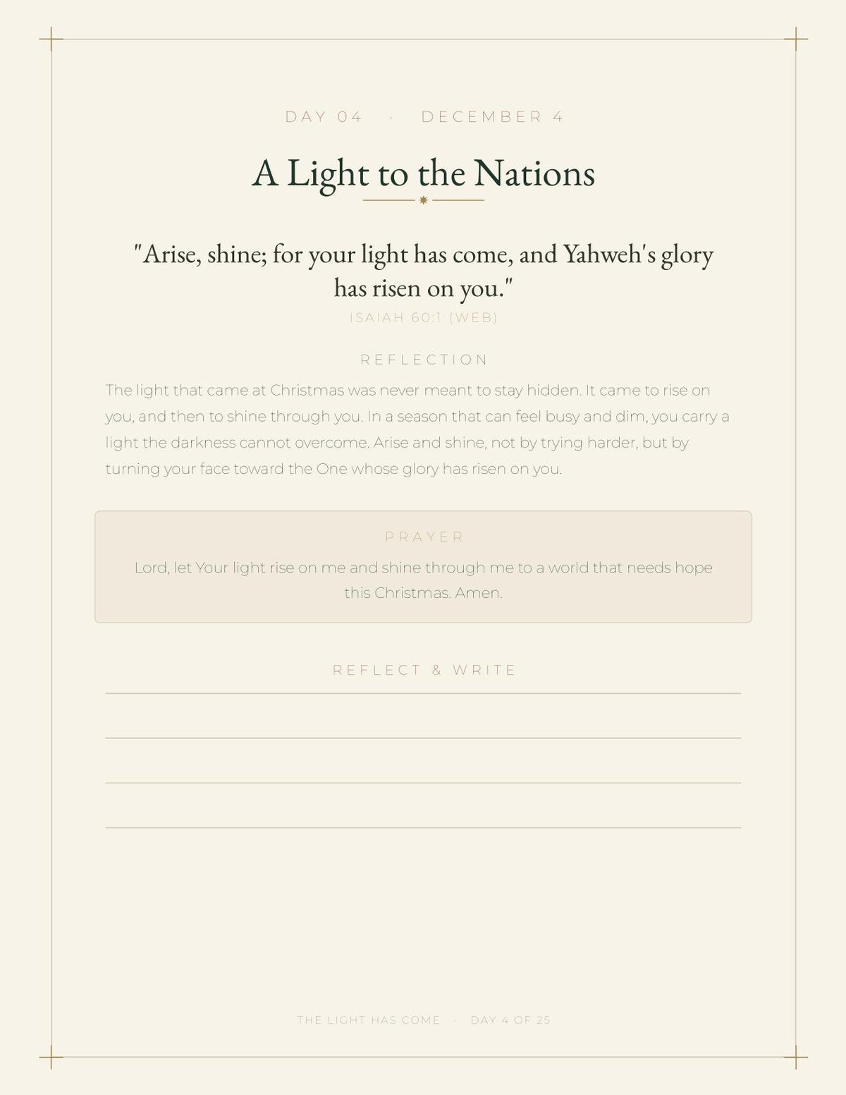 Advent Devotional Journal, 25-Day Christmas Countdown, Bible Verse Readings (PDF Download) — image 6