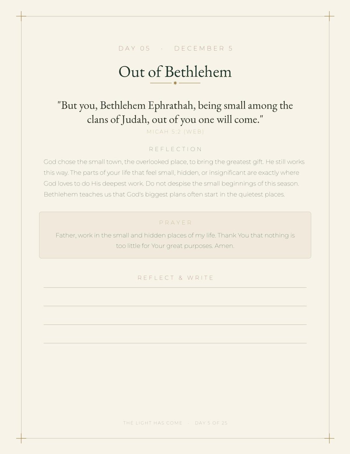 Advent Devotional Journal, 25-Day Christmas Countdown, Bible Verse Readings (PDF Download) — image 7