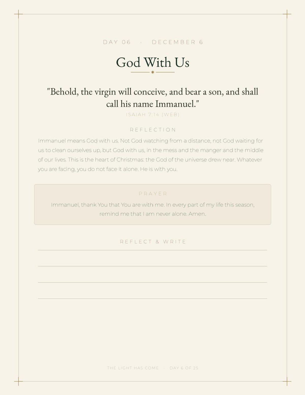Advent Devotional Journal, 25-Day Christmas Countdown, Bible Verse Readings (PDF Download) — image 8