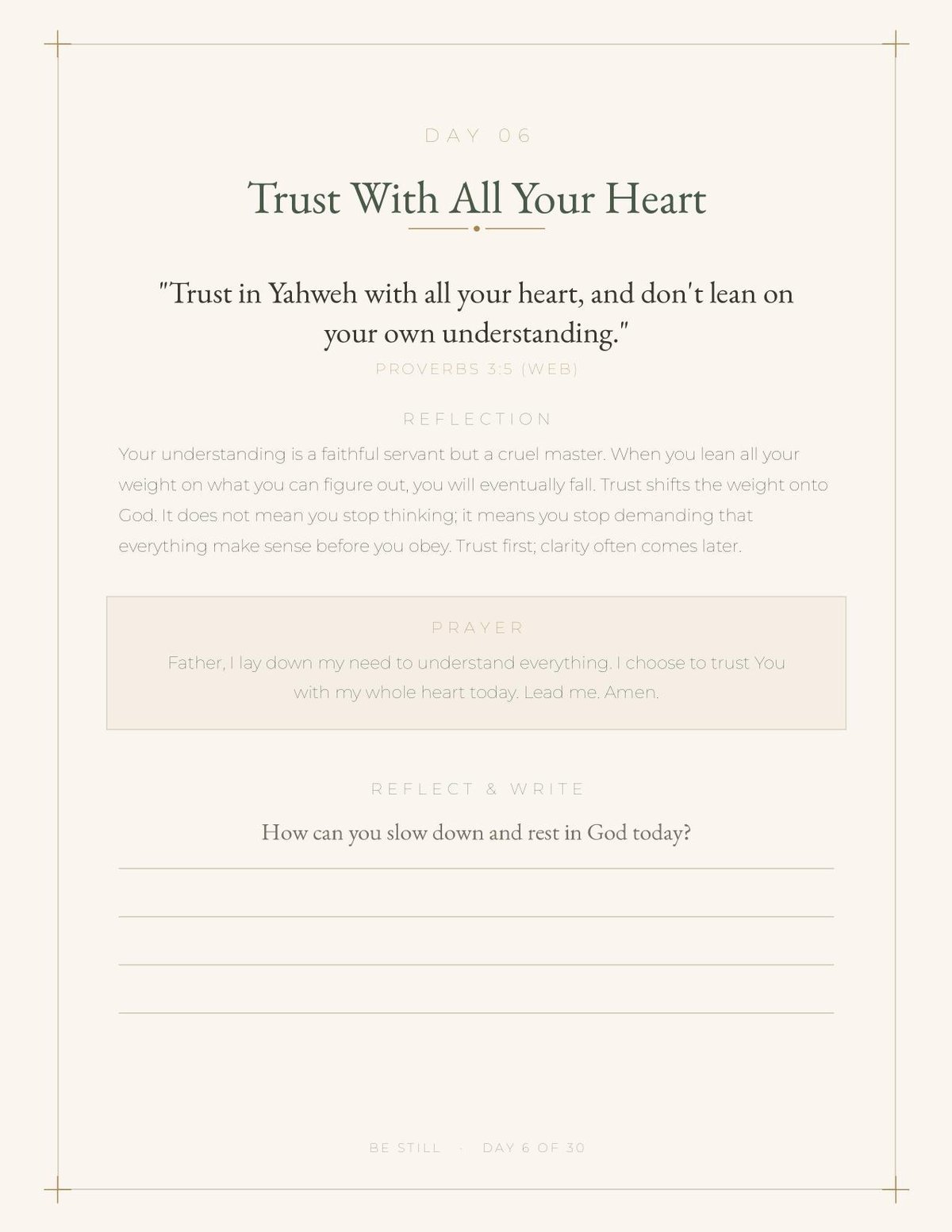Be Still 30-Day Devotional Journal, Christian Bible Verse Reflections (Digital Download) — image 8
