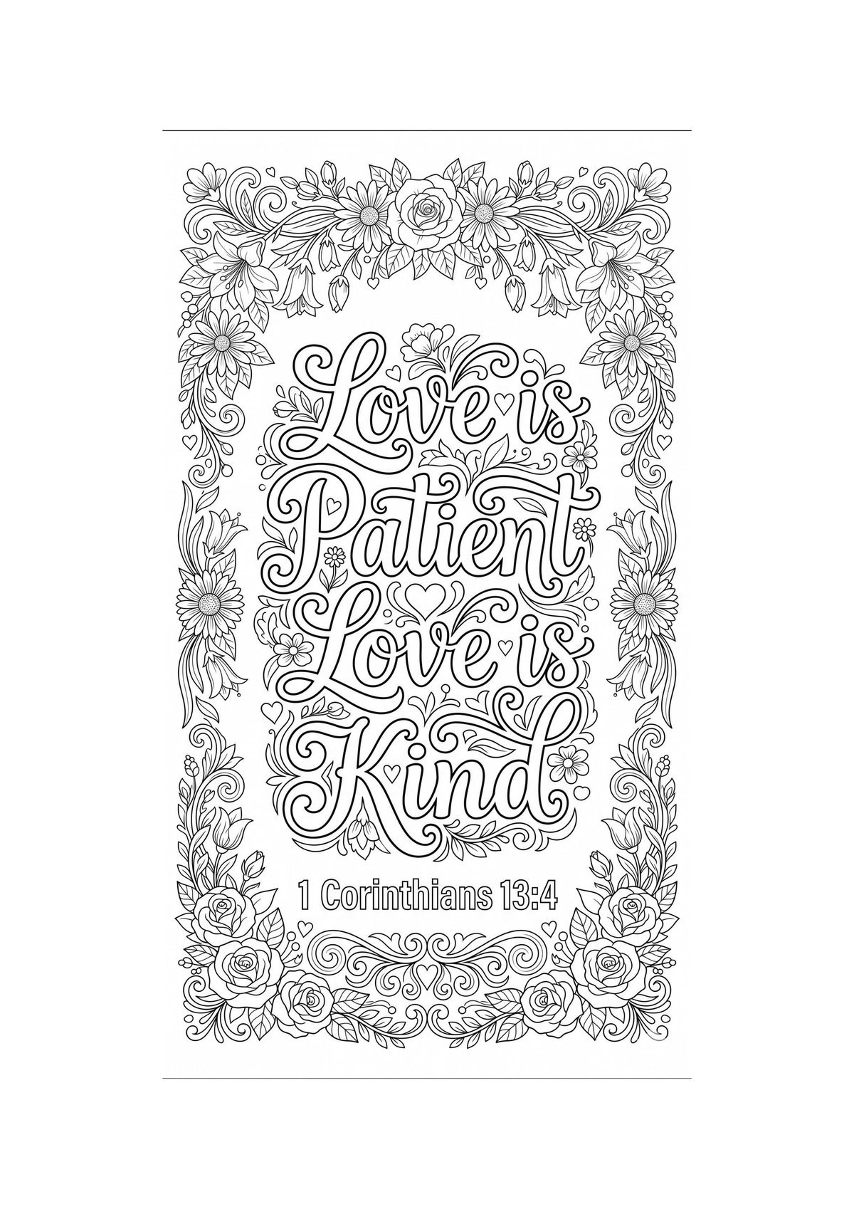 Bible Verse Coloring Pages Set, Scripture Coloring Book for Kids Adults (PDF Download) — image 2
