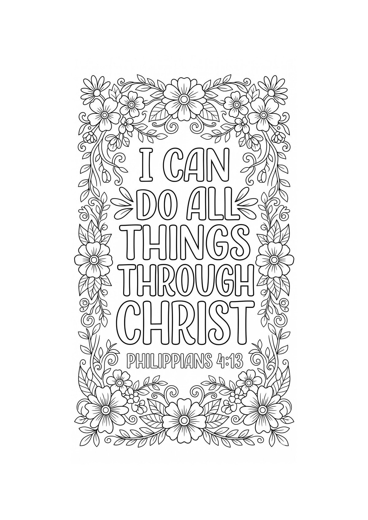 Bible Verse Coloring Pages Set, Scripture Coloring Book for Kids Adults (PDF Download) — image 3