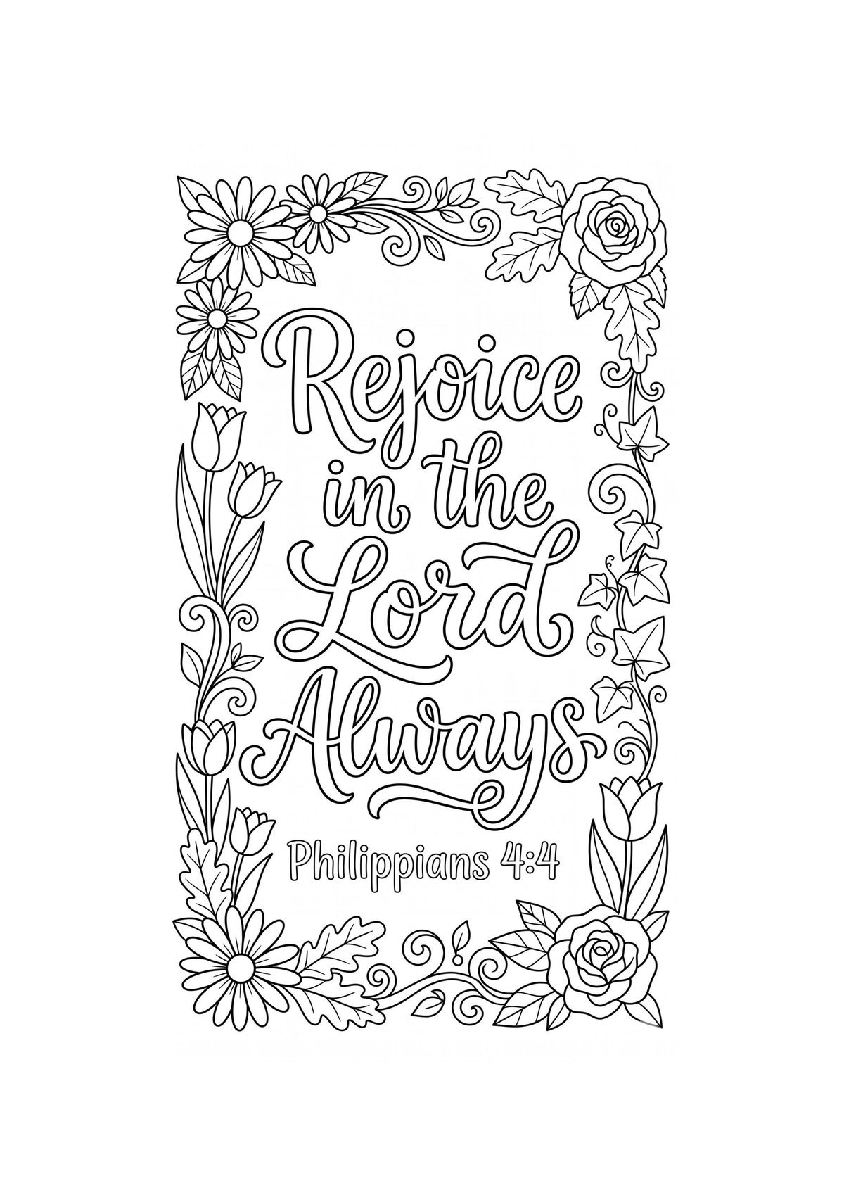 Bible Verse Coloring Pages Set, Scripture Coloring Book for Kids Adults (PDF Download) — image 7