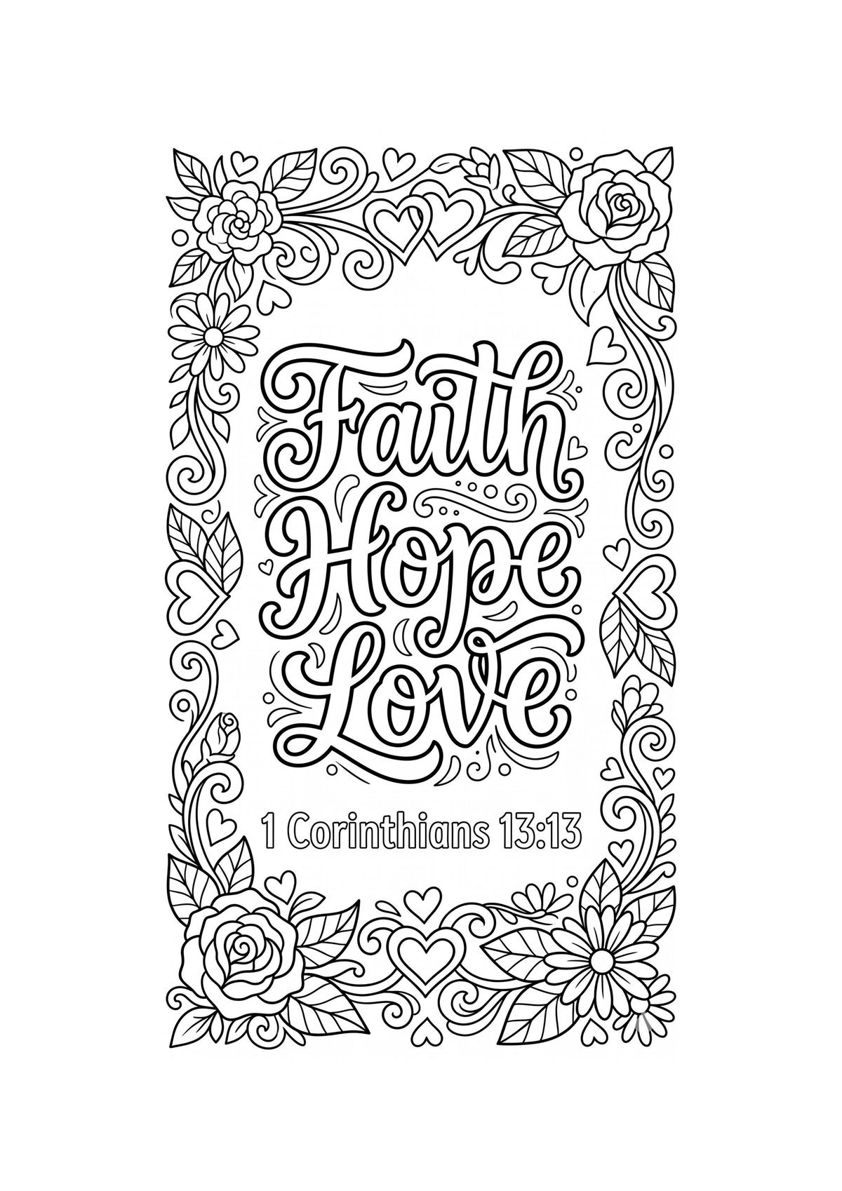 Bible Verse Coloring Pages Set, Scripture Coloring Book for Kids Adults (PDF Download) — image 8