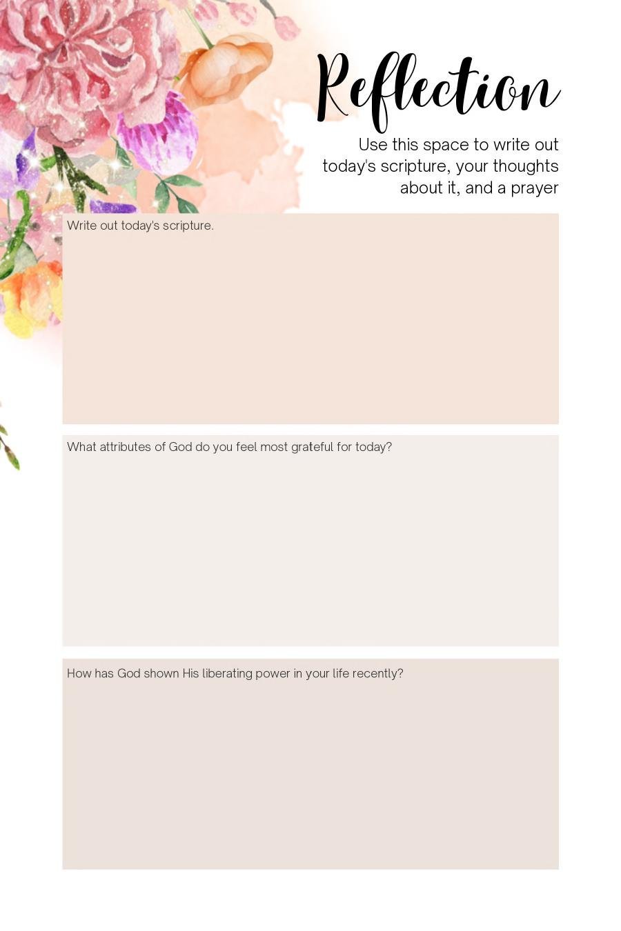 Christian Prayer and Reflection Journal, Bible Study, Devotional (PDF) — image 7