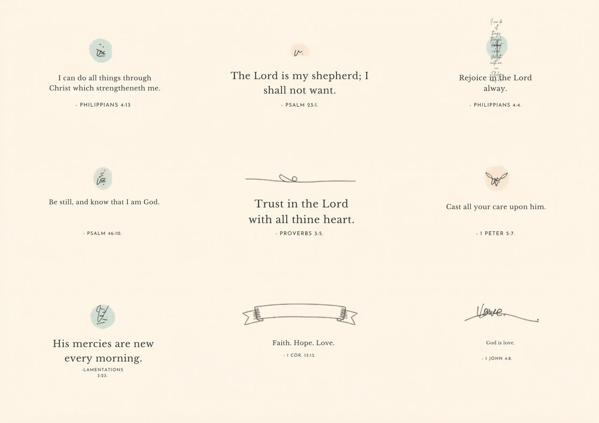 Minimalist KJV Scripture Cards | Set of 4 Printable Bible Journaling (Digital Download) — image 2