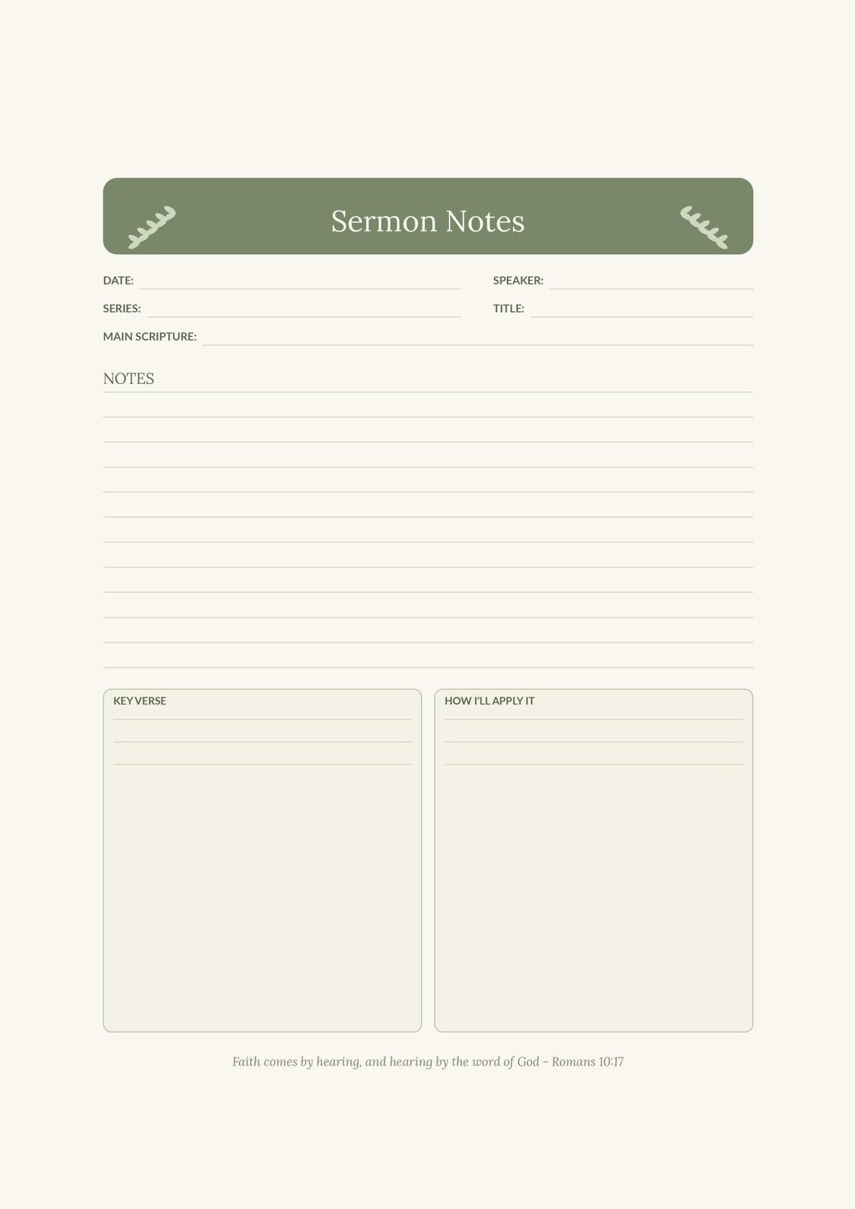 Printable Prayer Journal, Bible Study Kit, SOAP Devotion, Sermon Notes (PDF Download) — image 5